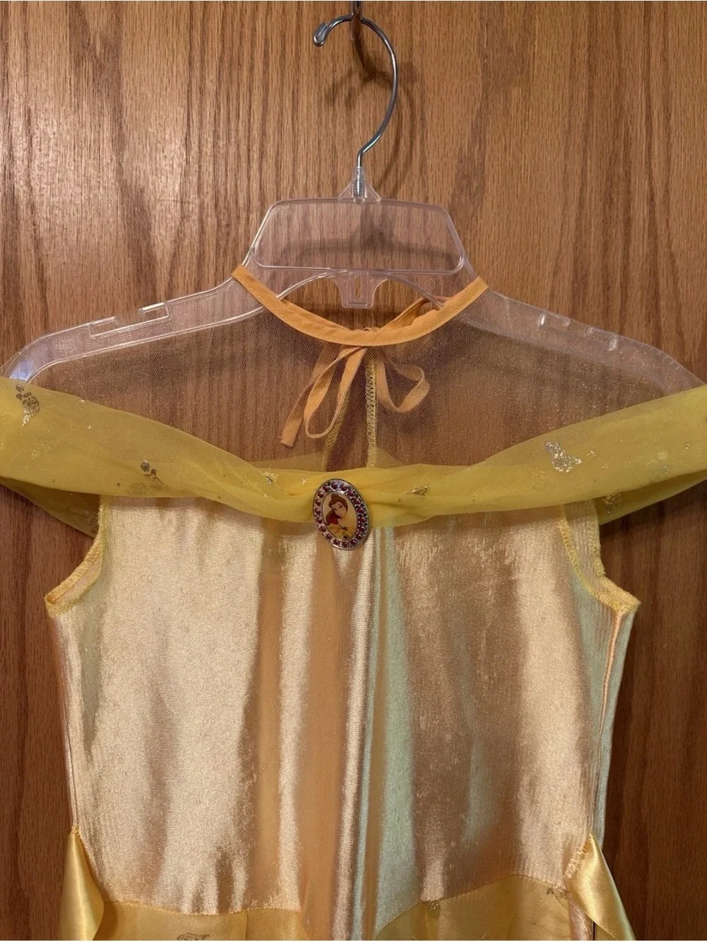 VINTAGE DISNEY CLASSIC PRINCESS BELLE CHILD YELLOW HALLOWEEN COSTUME SIZE 7-10 - Picture 3 of 4